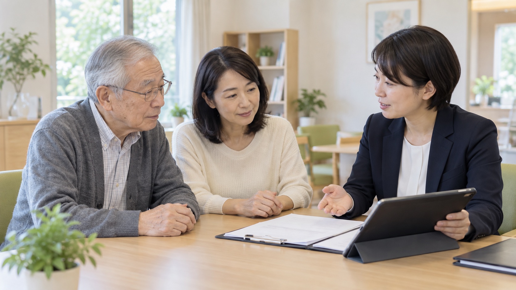 介護施設見学前に家族が公表情報と質問表を照合するテーマ画像
